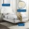 Mira Upholstered Platform Queen Bed in White Velvet by Modway