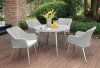 Shivani Outdoor Patio 5Pc Set CM-OT1866-RT in Light Gray Fabric