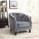 902711 Accent Chair in Dusty Blue Velvet Fabric by Coaster