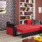 Divan Deluxe Sectional Sofa in Red Fabric by Casamode