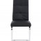 D987DC Dining Chair Set of 4 in Black PU by Global