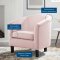 Prospect Accent Chair Set of 2 in Pink Velvet by Modway