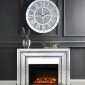 Noralie Mantel Electric Fireplace 90590 in Mirror by Acme