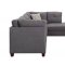 Laurissa Sectional Sofa w/Ottoman 54385 in Light Charcoal Acme