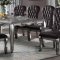 Leonora Dining Table 63140 in Vintage Platinum by Acme w/Options