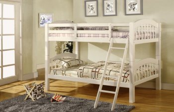 CM-BK524W Coney Island Twin/Twin Bunk Bed in White [FAKB-CM-BK524W Coney Island]