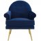 Revive Accent Chair in Navy Velvet Fabric by Modway