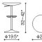 Choice of Color Round Bar Table with Steel Frame & Foot Rest