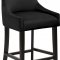 Demi Counter Stool 724 Set of 2 Black Velvet Fabric by Meridian