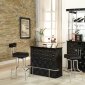 Jacey Bar Table 72665 in Black Velvet Fabric by Acme w/Options