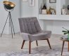 Revere Accent Chair Set of 2 in Gray Fabric by Bellona