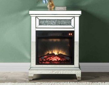 Noralie Electric Fireplace 90866 in Mirrored by Acme [AMFP-90866 Noralie]