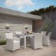 Junction 7 Piece Outdoor Dining Set in Gray/White by Modway