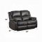 Zuriel Motion Sofa LV52285 in Black PU by Acme w/Options