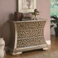 Gold Tone Finish Modern Cabinet w/Leopard Print Accents