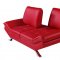 UFM151 Sofa 3Pc Set in Red Bonded Leather by Global