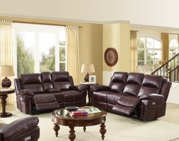 Warner Power Motion Sofa in Wine Fabric by NCFurniture [NFS-2226-32PH Warner Wine]