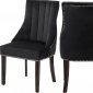 Oxford Dining Chair 721 Set of 2 Black Velvet Fabric by Meridian