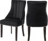 Oxford Dining Chair 721 Set of 2 Black Velvet Fabric by Meridian