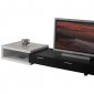 Wenge & White Two-Tone Finish Modern Expandable TV Stand