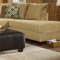 Bella Coffee Fabric Modern Sectional Sofa w/Optional Ottoman