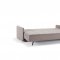 Crescent D.E. Sofa Bed in Grey by Innovation w/Chromed Legs