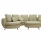 Half Moon Shape Modern Sectional Sofa with Ottoman