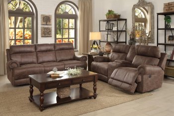 Aggiano Recliner Sofa 9911DBR in Dark Brown by Homelegance [HES-9911-DBR-Aggiano]