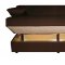 Brown Microfiber Modern Convertible Sofa Bed w/Storage