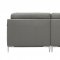 Leonardo Sectional Sofa in Grey Leather by J&M w/Storage