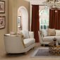 Cora Sofa & Loveseat Set in Beige Fabric w/Options