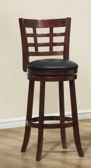 Dark Cherry Edmond Set of 2 Swivel Counter Height Chairs