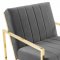 Inspire Accent Chair in Charcoal Velvet by Modway