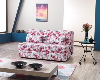 Cello Loveseat Bed in Flowers Pattern Fabric by Casamode [CMSB-Cello Flowers]