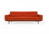 Dublexo Sofa Bed w/Arms in Paprika w/Dark Wood Legs - Innovation