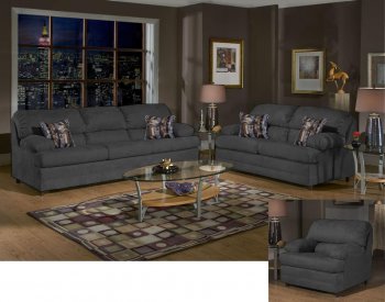 6525 Clara Sofa & Loveseat Set in Thunder Fabric by Chelsea [CHFS-TU-6525 Clara BT]