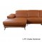 Mercer Sectional Sofa in Adobe Orange Leather by Beverly Hills