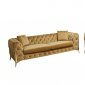 LCL-020 Sofa & Loveseat Set in Gold Velvet