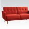 Sisilla 52660 Sofa & Loveseat Set in Red Linen by Acme w/Options