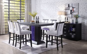 Bernice 5Pc Counter Ht Dining Set 70655 in Black by Acme [AMDS-SET70655-Bernice]