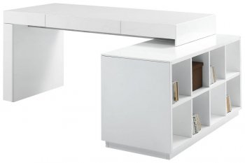 S005 Modern Office Desk by J&M in White High Gloss [JMOD-S005 White]