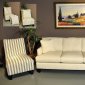 Cream Cottage Haze Fabric Sofa & Loveseat Set w/Optional Chairs