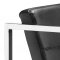 Black or White Leatherette Modern Chair w/Chrome Steel Frame