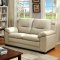 Parma Sofa & Loveseat Set CM6324IV in Ivory Leatherette