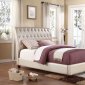 Pitney Upholstered Bed by Acme in Pearl Leatherette