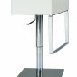 Stainless Steel Base & White Seat Set of 2 Backless Barstools