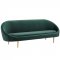 Sublime Sofa in Green Velvet Fabric by Modway