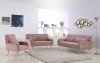 Clarissa Sofa 607 in Pink Velvet Fabric by Meridian w/Options