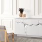 Stream Buffet in White w/Silver Accent by Modern Art