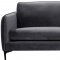 Poppy Sofa 690 in Grey Velvet Fabric by Meridian w/Options